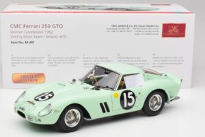 Ferrari 250 GTO #15 S. Moss / G. Hill Goodwood 1962 CMC 1:18 M-247 Metall — bild 6 av 6