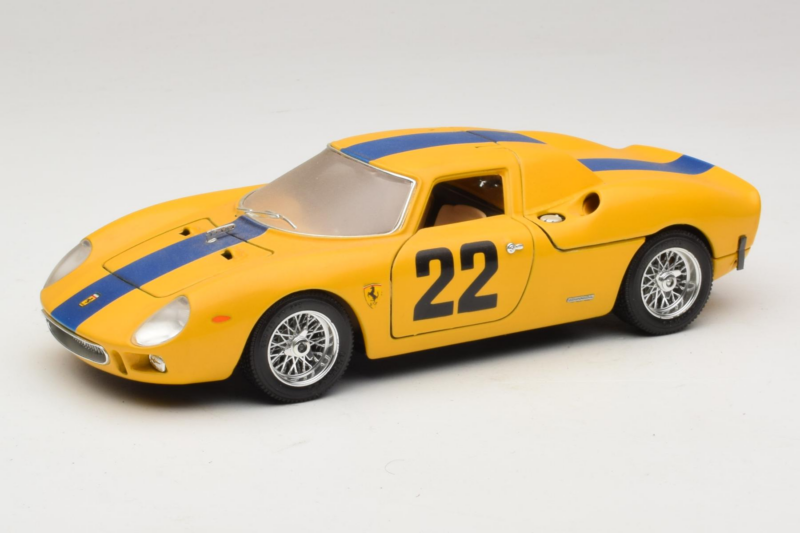 Ferrari 250 LM #22 Gul 1965 Bburago 1:18 3333-Y1 Metall