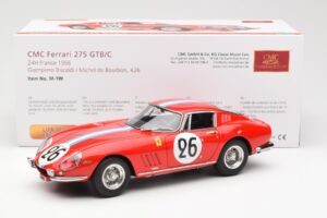Ferrari 275 GTB Competizione #26 G. Biscaldi / A. de Bourbon Team Hugus 24 Hours of Le Mans 1966 CMC 1:18 M-199 Metall — bild 6 av 6