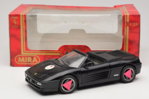 Ferrari 348 Spider Svart Mira 1:18 6181 Metall — bild 8 av 8
