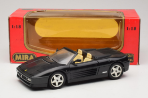 Ferrari 348 Spider Svart Med Silverfälgar Mira 1:18 6918 Metall — bild 8 av 8