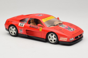 Ferrari 348 TB #32 Pirelli Röd 1989 Bburago 1:18 3039-P1 Metall — bild 6 av 8