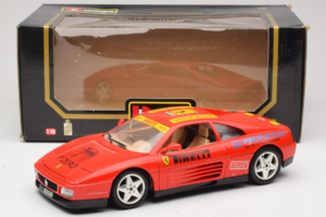 Ferrari 348tb Pirelli Röd Bburago 1:18 3039-P2 Metall — bild 8 av 8