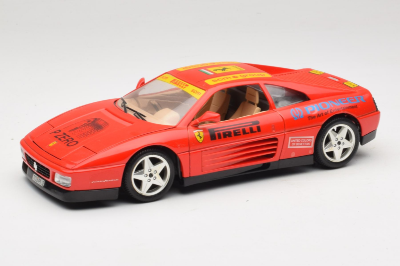Ferrari 348tb Pirelli Röd Bburago 1:18 3039-P2 Metall