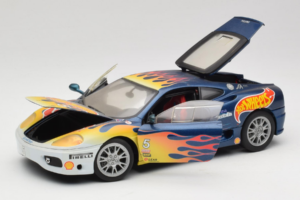 Ferrari 360 Modena Challenge #5 Hot Wheels Purple Fire Livery 1999 Bburago 1:18 29619 Metall — bild 2 av 8