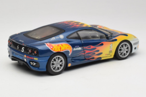 Ferrari 360 Modena Challenge #5 Hot Wheels Purple Fire Livery 1999 Bburago 1:18 29619 Metall — bild 3 av 8