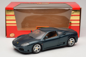 Ferrari 360 Modena Mörkgrön Metallic Bburago 1:18 3358-G2 Metall — bild 7 av 7