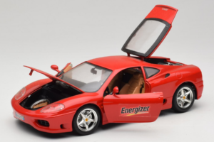 Ferrari 360 Modena Energizer Röd Bburago 1:18 3358-P3 Metall — bild 2 av 8