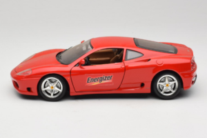Ferrari 360 Modena Energizer Röd Bburago 1:18 3358-P3 Metall — bild 4 av 8