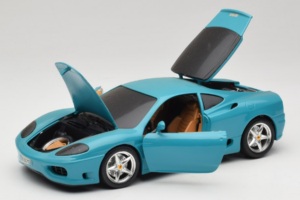 Ferrari 360 Modena Migros Limiterad Upplaga 333 ex Blå Bburago 1:18 3358-G1 Metall — bild 2 av 8