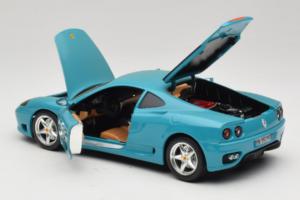 Ferrari 360 Modena Migros Limiterad Upplaga 333 ex Blå Bburago 1:18 3358-G1 Metall — bild 5 av 8