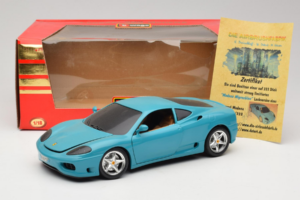 Ferrari 360 Modena Migros Limiterad Upplaga 333 ex Blå Bburago 1:18 3358-G1 Metall — bild 8 av 8