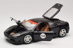 Ferrari 360 Modena #14 Svart Limiterad Upplaga Bburago 1:18 3368-B1 Metall — bild 2 av 8