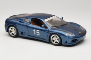 Ferrari 360 Modena #15 Limiterad Upplaga Blå Metallic Bburago 1:18 3358-F1 Metall — bild 6 av 8