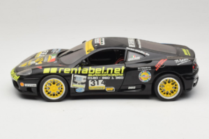 Ferrari 360 Modena Rentabel #314 Gagliardi Svart Bburago 1:18 3378-B1 Metall — bild 4 av 8