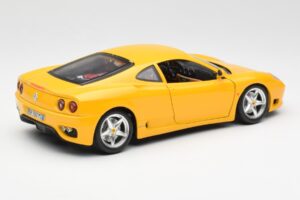 Ferrari 360 Modena Gul Bburago 1:18 3368 Metall — bild 3 av 8