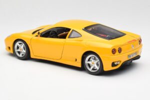 Ferrari 360 Modena Gul Bburago 1:18 3368 Metall — bild 7 av 8