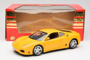 Ferrari 360 Modena Gul Bburago 1:18 3368 Metall — bild 8 av 8