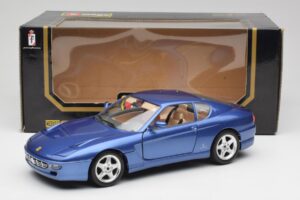 Ferrari 456 GT Blu Pozzi Bburago 1:18 3036-M3 Metall — bild 8 av 8