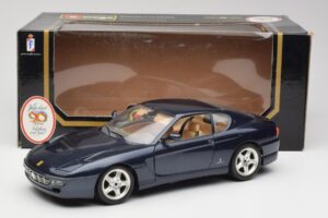 Ferrari 456 GT Blå Bburago 1:18 3036 Metall — bild 2 av 8