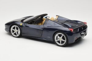 Ferrari 458 Italia Spider Dark Blue Metallic Hot Wheels 1:18 X5529 Metall — bild 7 av 8