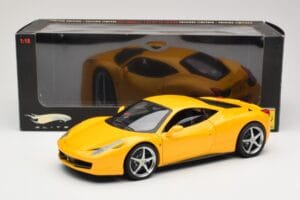 Ferrari 458 Italia Gul Hot Wheels 1:18 P9894 Metall — bild 8 av 8