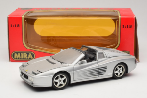 Ferrari 512TR Targa Silver Mira 1:18 6175 Metall — bild 8 av 8