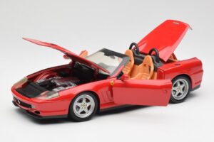 Ferrari 550 Barchetta Pininfarina Röd Bburago 1:18 327660 Metall — bild 2 av 8