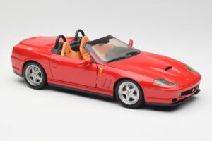 Ferrari 550 Barchetta Pininfarina Röd Bburago 1:18 327660 Metall — bild 6 av 8