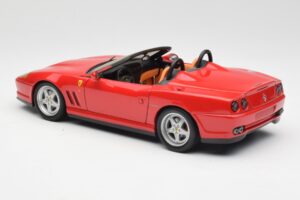 Ferrari 550 Barchetta Pininfarina Röd Bburago 1:18 327660 Metall — bild 7 av 8