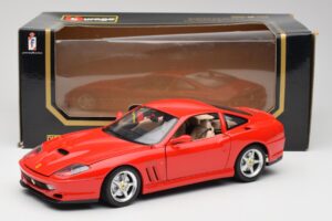 Ferrari 550 Maranello Röd Bburago 1:18 3064 Metall — bild 8 av 8