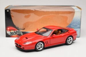 Ferrari 575M Maranello Röd Hot Wheels 1:18 54937 Metall — bild 8 av 8