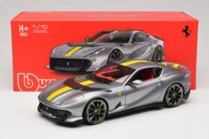 Ferrari 812 Competizione Grigio Coburn Bburago 1:18 18-01647 Metall — bild 8 av 8