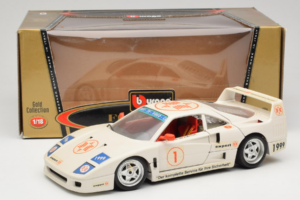 Ferrari F40 #1 Expert Vit 1987 Bburago 1:18 3332-W2 Metall — bild 8 av 8