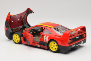 Ferrari F40 Evoluzione #14 L. Dalla Noce H&R Röd med Gula Hjul 1992 Bburago 1:18 3042-H1 Metall — bild 5 av 8