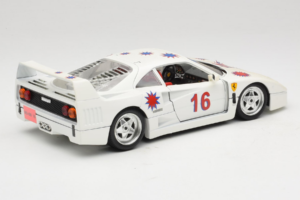 Ferrari F40 #16 Borsenmodells Vit Limited Edition 333 pcs 1987 Bburago 1:18 3332-W1 Metall — bild 3 av 8