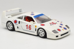 Ferrari F40 #16 Borsenmodells Vit Limited Edition 333 pcs 1987 Bburago 1:18 3332-W1 Metall — bild 6 av 8