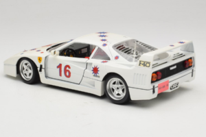 Ferrari F40 #16 Borsenmodells Vit Limited Edition 333 pcs 1987 Bburago 1:18 3332-W1 Metall — bild 7 av 8