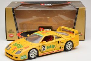 Ferrari F40 Totip Jolly Club #2 Gul Bburago 1:18 3332-Y1 Metall — bild 8 av 8