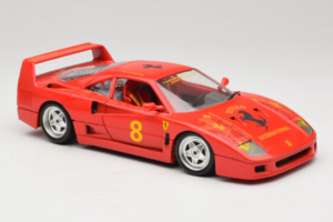 Ferrari F40 #8 Bevro International Röd 1987 Bburago 1:18 3332-P3 Metall — bild 6 av 8