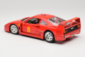 Ferrari F40 #8 Bevro International Röd 1987 Bburago 1:18 3332-P3 Metall — bild 7 av 8