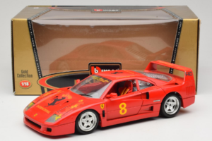 Ferrari F40 #8 Bevro International Röd 1987 Bburago 1:18 3332-P3 Metall — bild 8 av 8