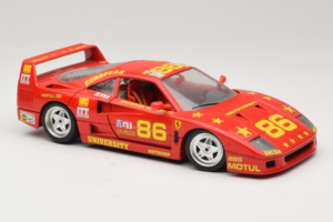 Ferrari F40 LM #86 Ch. Pozzi IMSA 24 Hours of Le Mans 1985 Röd Bburago 1:18 3332-P6 Metall — bild 6 av 8