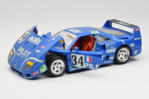 Ferrari F40 #34 M. Ferte / Thavenin / Palau Pilot Blå 1987 Bburago 1:18 3032-B1 Metall — bild 2 av 8