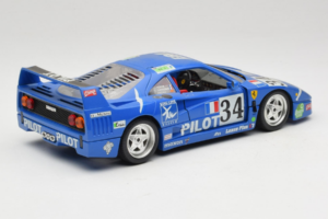 Ferrari F40 #34 M. Ferte / Thavenin / Palau Pilot Blå 1987 Bburago 1:18 3032-B1 Metall — bild 3 av 8