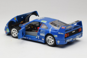 Ferrari F40 #34 M. Ferte / Thavenin / Palau Pilot Blå 1987 Bburago 1:18 3032-B1 Metall — bild 5 av 8