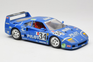 Ferrari F40 #34 M. Ferte / Thavenin / Palau Pilot Blå 1987 Bburago 1:18 3032-B1 Metall — bild 6 av 8
