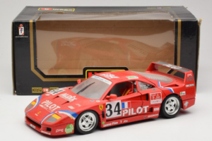 Ferrari F40 LM Pilot #34 Ferte / Thavenin / Palau 24 Hours of Le Mans 1995 Röd Bburago 1:18 3032-P3 Metall — bild 8 av 8