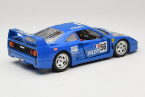 Ferrari F40 Pilot #56 Blå Bburago 1:18 3332-BL1 Metall — bild 3 av 8