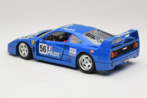 Ferrari F40 Pilot #56 Blå Bburago 1:18 3332-BL1 Metall — bild 7 av 8